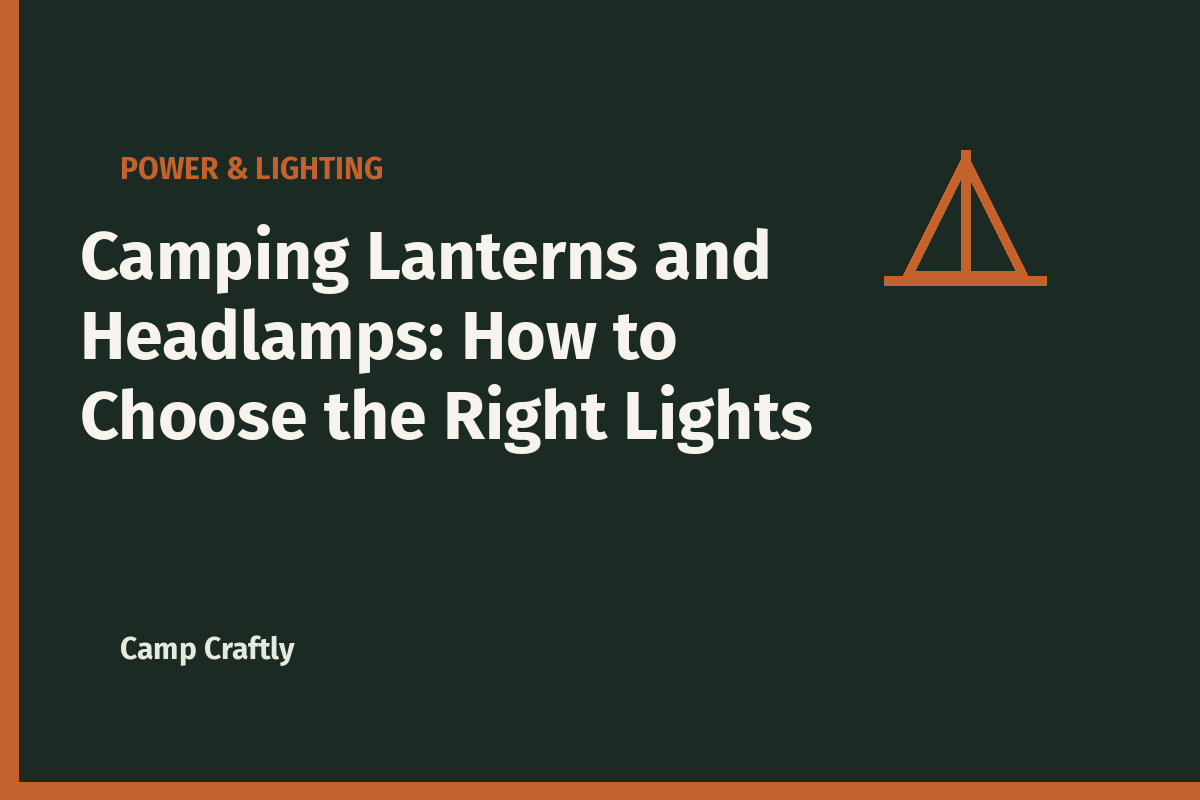 Camping Lanterns and Headlamps: How to Choose the Right Lights
