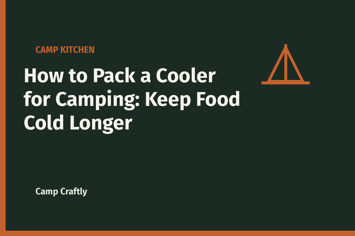 How to Pack a Cooler for Camping: Keep Food Cold Longer