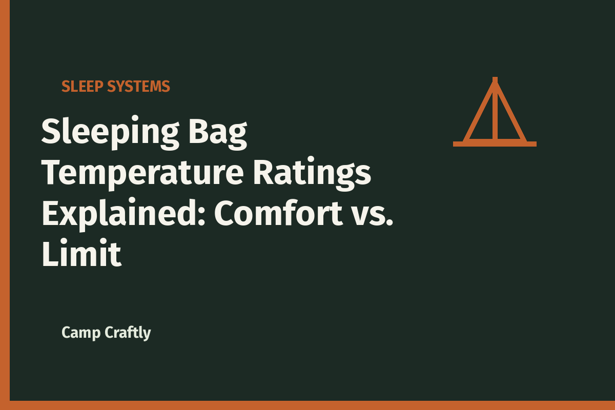 Sleeping Bag Temperature Ratings Explained: Comfort vs. Limit